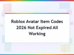 Roblox Avatar Item Codes 2026 - All Working & Not Expired